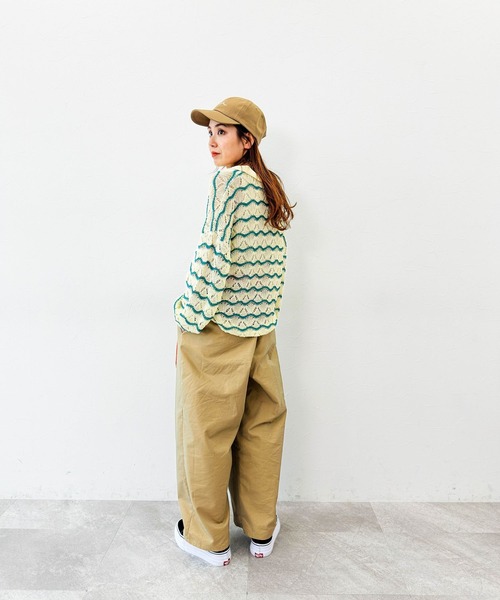 「niko and...」 長袖ポロシャツ MEDIUM ネイビー レディース_画像7