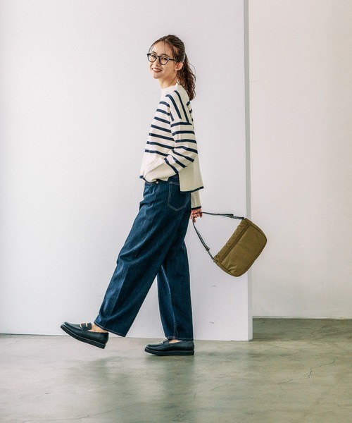 「GLOBAL WORK」 長袖ニット MEDIUM グレイッシュベージュ レディース_画像4