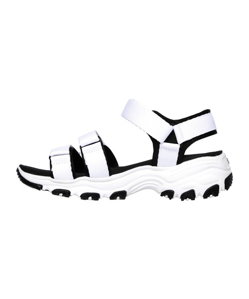 「SKECHERS」 フラットサンダル 22cm ブラック レディース_画像4