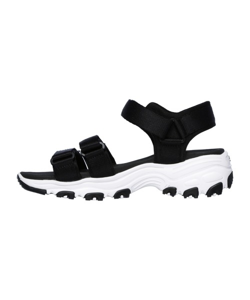 「SKECHERS」 フラットサンダル 22cm ブラック レディース_画像8