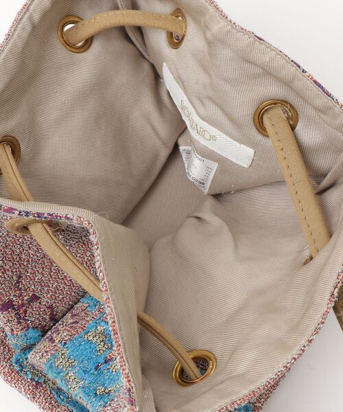 「SOULEIADO」 刺繍ハンドバッグ - ピンク レディース_画像4