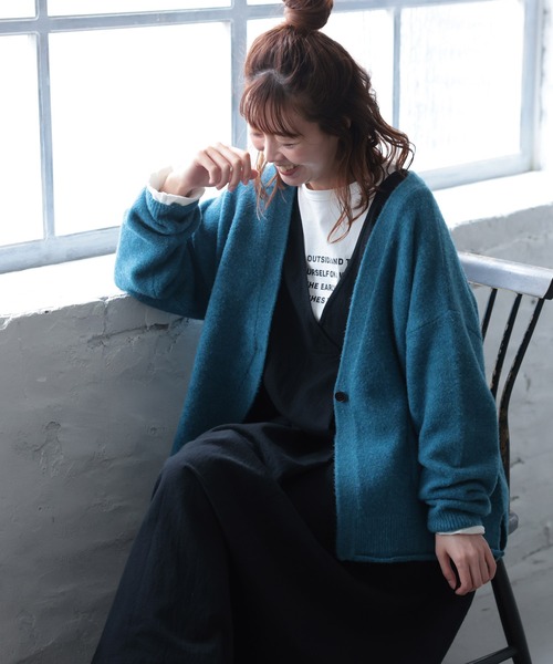 「soulberry」 カーディガン L グリーン レディース_画像3