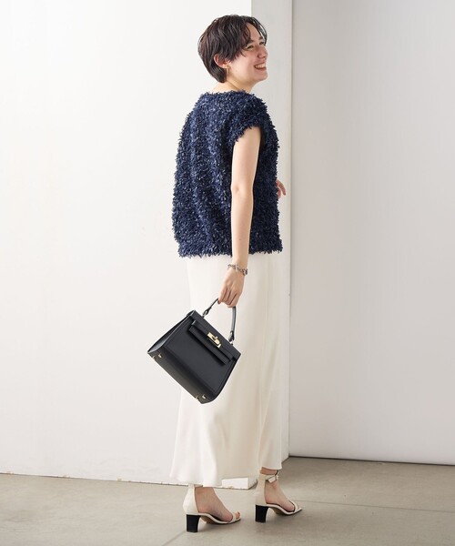 「NOLLEY'S Sophi」 ニットベスト 38 ネイビー レディース_画像6