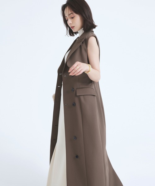 「anuans」 ノースリーブワンピース SMALL ネイビー レディース