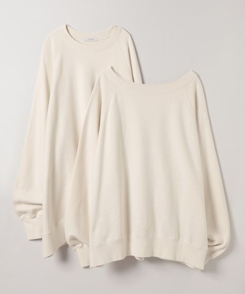 「JEANASIS」 スウェットカットソー LARGE グレイッシュベージュ レディース_画像3