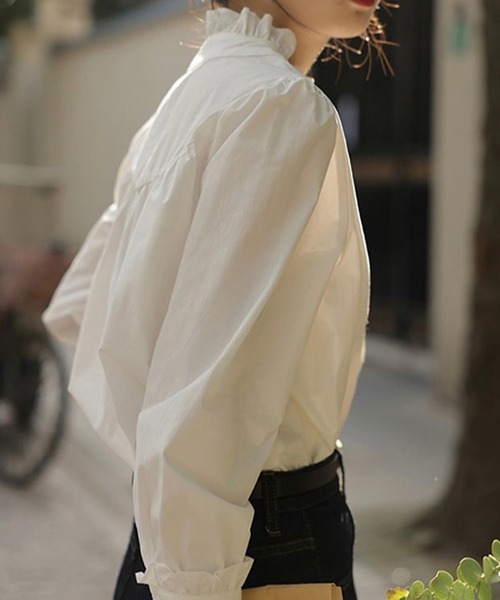 「INASTUDIOS」 「thisis」長袖ブラウス FREE ホワイト レディース_画像5
