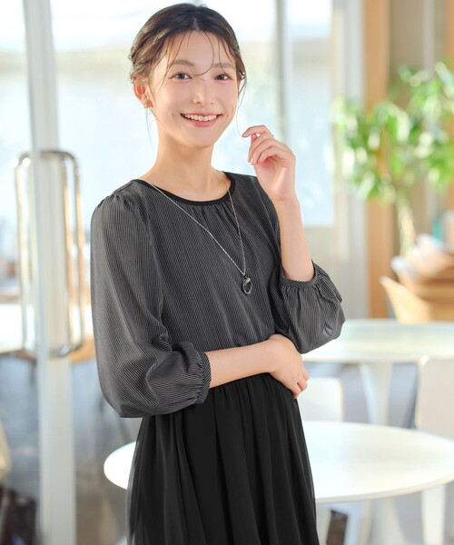 Tiaclasse ワンピース ブラウジングシフォンワンピース : ZOZOTOWN