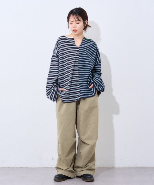 etsinta（エシンタ） tシャツ 「etsinta」マルチボーダーリメイクtee