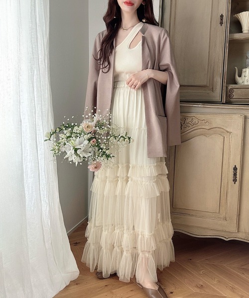 「Meiru」 スカート MEDIUM アイボリー レディース_画像9