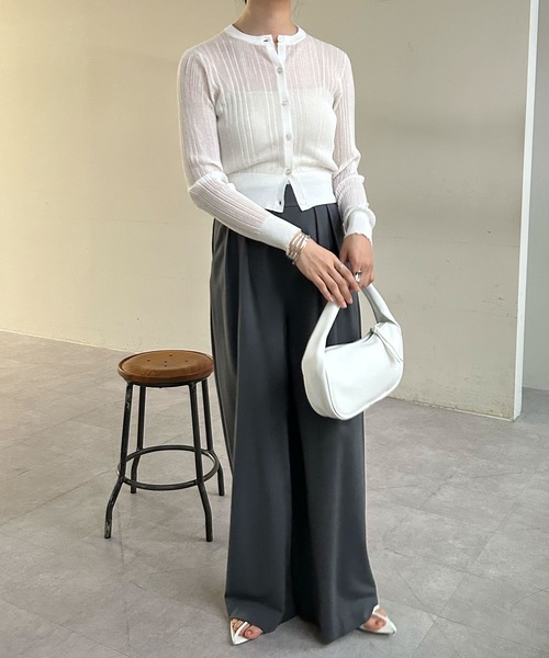 「SHENERY」 パンツ 36 チャコールグレー レディースの画像