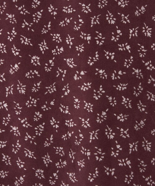 Steven Alan フラワー ベロア Tシャツ ワインレッド STEVEN ALAN（スティーブンアラン） tシャツ 半袖 「Steven Alan