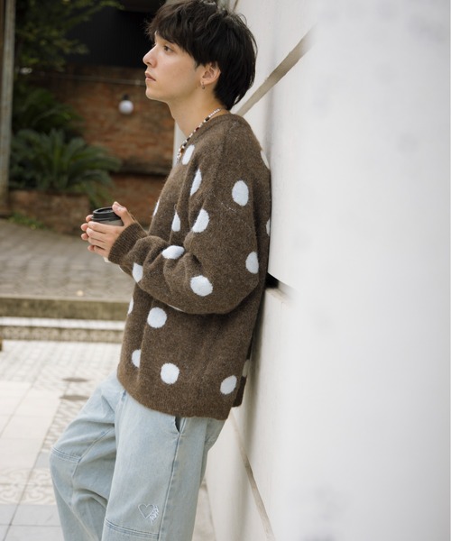 kaoyorinakami 長袖ニット LARGE ネイビー メンズ : ZOZOTOWN Yahoo!店 