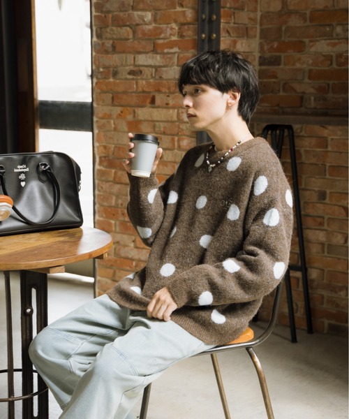 kaoyorinakami 長袖ニット LARGE ネイビー メンズ : ZOZOTOWN Yahoo!店 