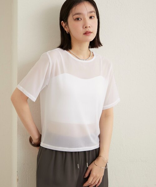Omekashi（オメカシ） tシャツ 半袖 「リバイバル」NUDEDチュールT