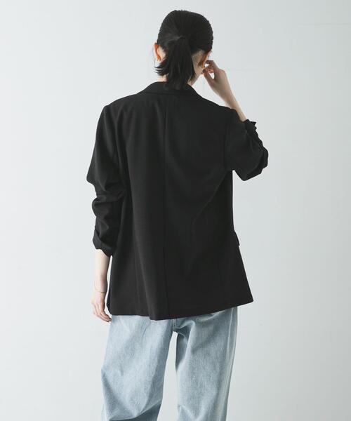 コート アウター ダブルブレストメッシュジャケット レディースの画像