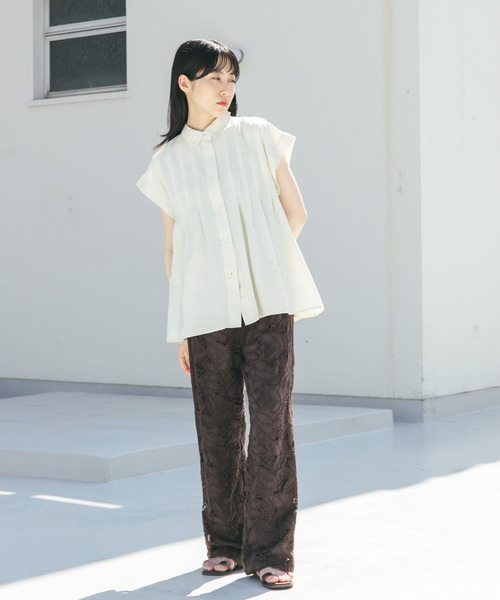 「KBF」 半袖ブラウス ONE アイボリー レディース_画像2