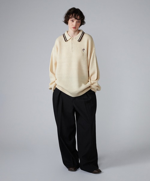 「ONCILY」 長袖ニット MEDIUM ネイビー メンズ_画像3
