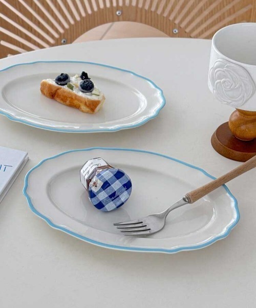 食器 Blue Rim Oval Plate : ZOZOTOWN Yahoo!店 - 通販 - Yahoo