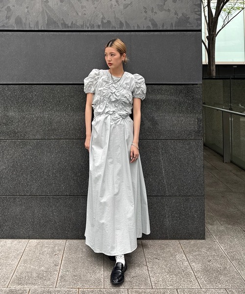 SLEEVE Ameri（アメリ）の「SOUFFLE ドレス Ameri GEORGETTE WEAR - DRESS（ドレス）」 スーツ・フォーマル・ドレス