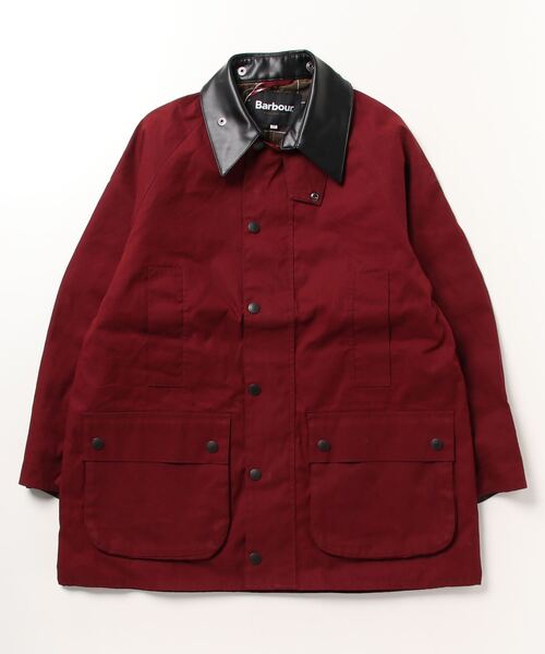 Barbour レディース38 Barbour（バブアー） レザージャケット 38 ワインレッド レディース