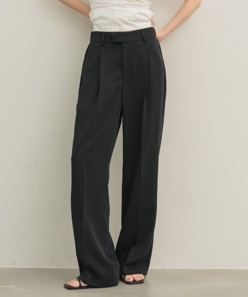 「NEUNA」 スラックス MEDIUM ライトグレー レディース_画像3