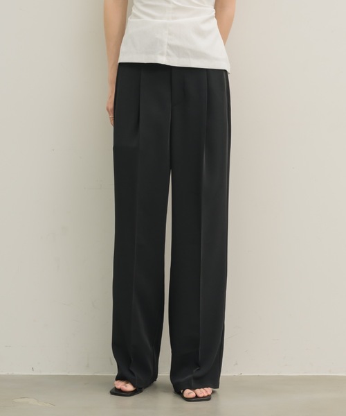 「NEUNA」 スラックス MEDIUM ライトグレー レディース_画像4