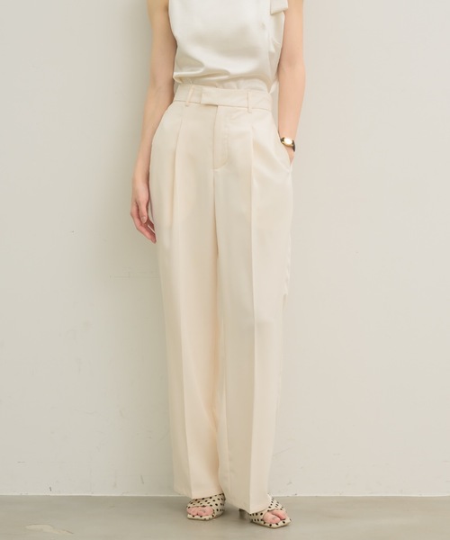 「NEUNA」 スラックス MEDIUM ライトグレー レディース_画像8