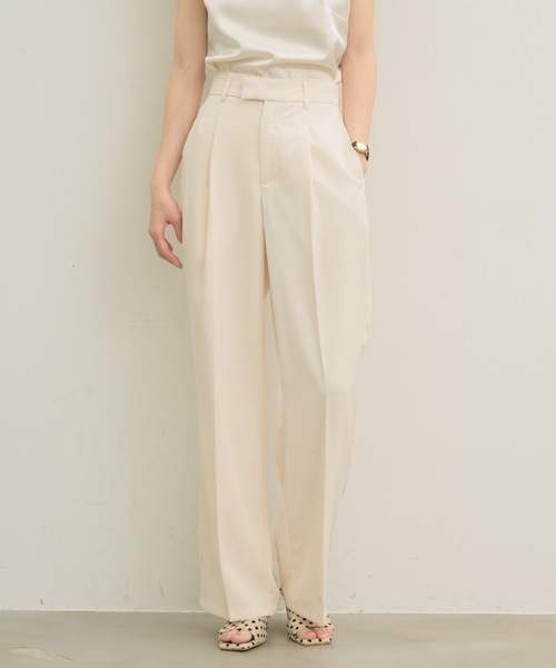「NEUNA」 スラックス MEDIUM ライトグレー レディース_画像9