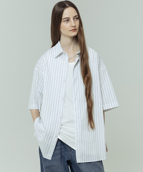 SLICK（スリック） シャツ 半袖 「SLICK/スリック」Pin Stripe Regular