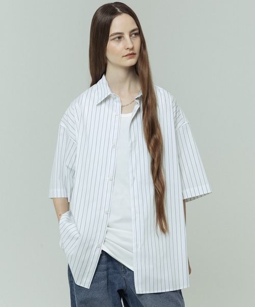 SLICK（スリック） シャツ 半袖 「SLICK/スリック」Pin Stripe Regular