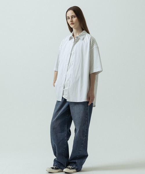 SLICK（スリック） シャツ 半袖 「SLICK/スリック」Pin Stripe Regular
