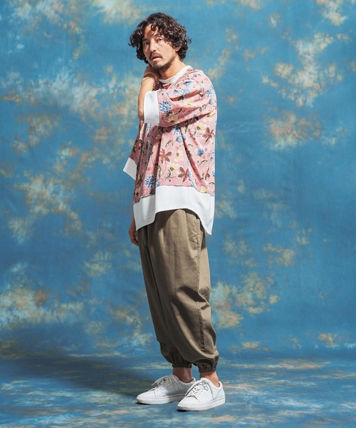 「Jih Nunc」 7分袖Tシャツ L ブルー メンズ_画像3