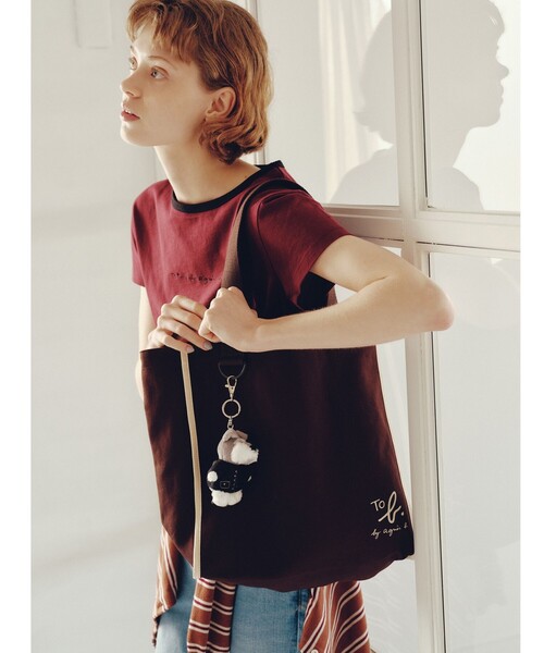 【かちんです】 アニエスベー agnis b トートバッグ ダークブラウン To b. by agnes トートバッグ 「To b.コラボ」トートバッグ レディース