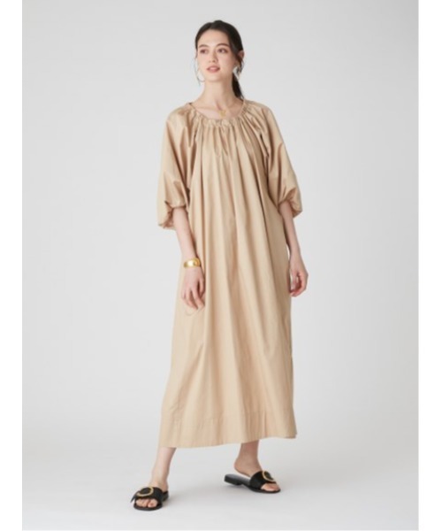 「Mila Owen」 7分袖ワンピース ONE SIZE ベージュ レディース_画像6