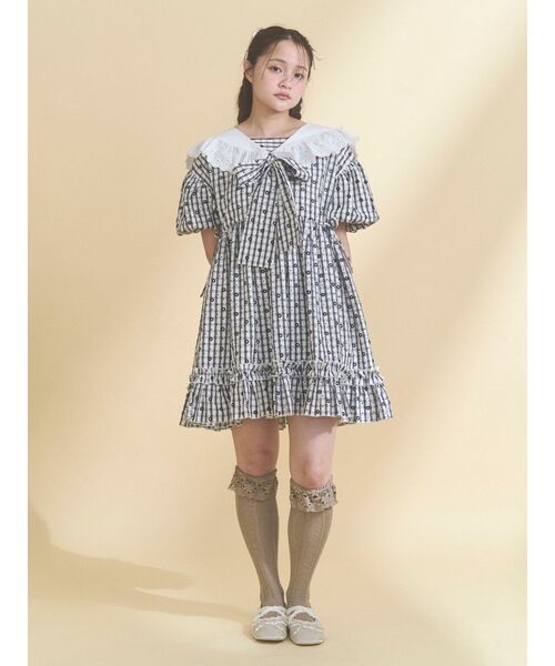 ハイソックス 靴下 靴下屋×merry jenny flower lace knit sock レディース | merry jenny | 12