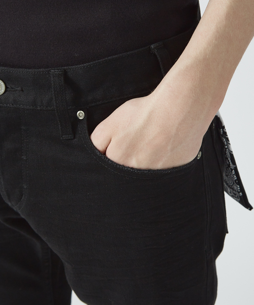 「5351 POUR LES HOMMES」 スキニーデニムパンツ 46 ブラック メンズ_画像9