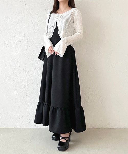 「apres jour」 キャミソールワンピース X-LARGE ブラック系その他 レディース_画像4