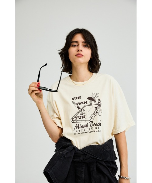 「PARROTT CANVAS」 半袖Tシャツ FREE ブルー レディース_画像2