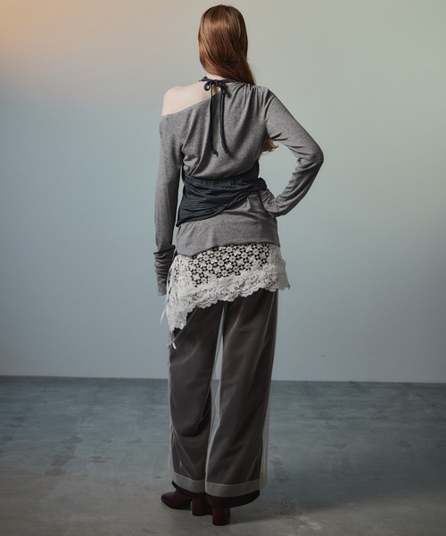 MAISON SPECIAL(メゾンスペシャル) パンツ Tulle Side Line Jersey MAISON SPECIAL(メゾンスペシャル) パンツ Tulle Side Line Jersey