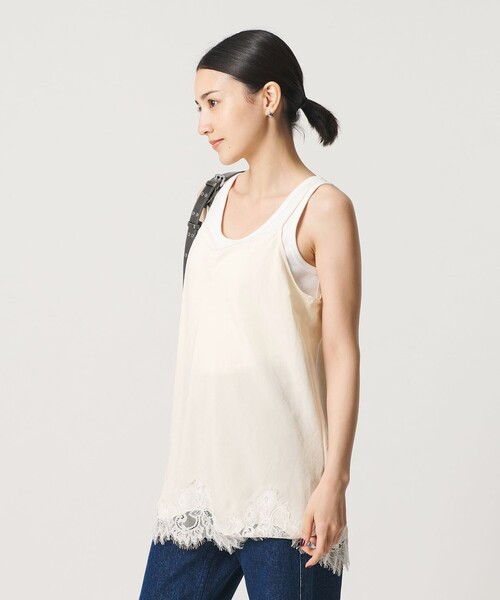 H BEAUTY&YOUTH レースキャミソール BEAUTY＆YOUTH UNITED ARROWS キャミソール レース サテン