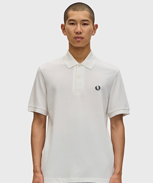 【イングランド製】フレッドペリー ポロシャツ ブラウン×ライトブルー Mサイズ★ FRED PERRY フレッドペリー ポロシャツ 英国製 半袖 メンズ M12