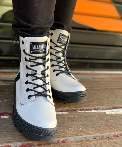 美品 PALLADIUM 　パラディウム　パラボッセ ミッド レザー　ブーツ PALLADIUM（パラディウム） ブーツ PALLABOSSE OUTZIP LTH/パラボス