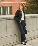 ジーンズ デニム デニムパンツ 5ポケット ハ...の詳細画像3