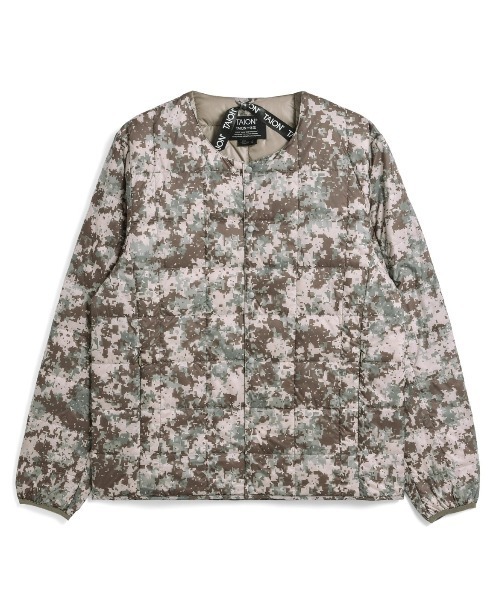TAION ジオメトリックパターンジャケット TAION（タイオン） ジャケット ノーカラージャケット CREW NECK BUTTON