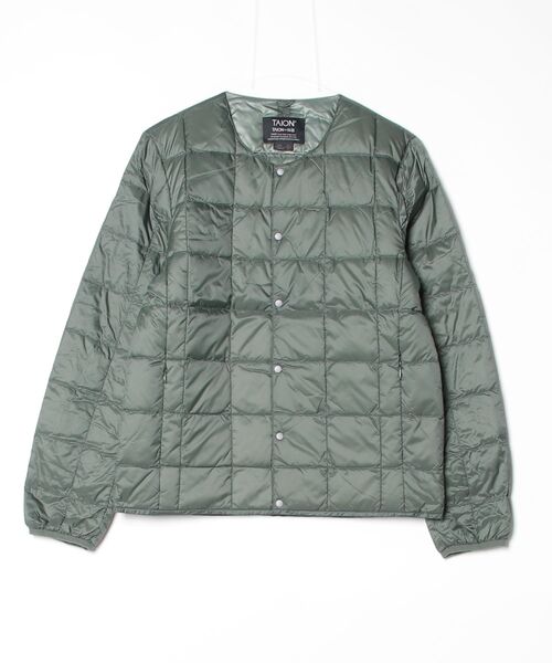 TAION（タイオン） ジャケット ノーカラージャケット CREW NECK BUTTON
