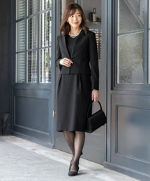 CARETTE セットアップ 洗えるブラックフォーマル Vカラー