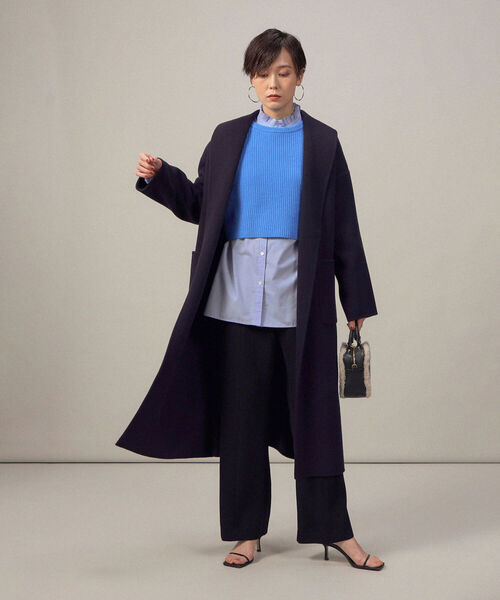 【美品】リバーショールコート 38 24AW【ノーリーズ 】 allureville コート チェスターコート リバーショールカラー
