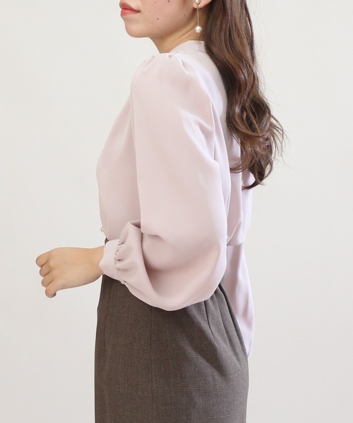 TRUDEA ブラウス シャツ マルチボタン使いブラウス レディース