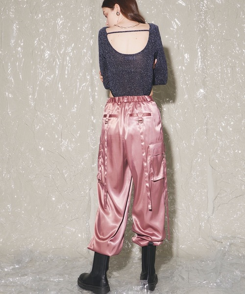 VIOLETTA カーゴパンツ グロッシーカーゴパンツ レディース