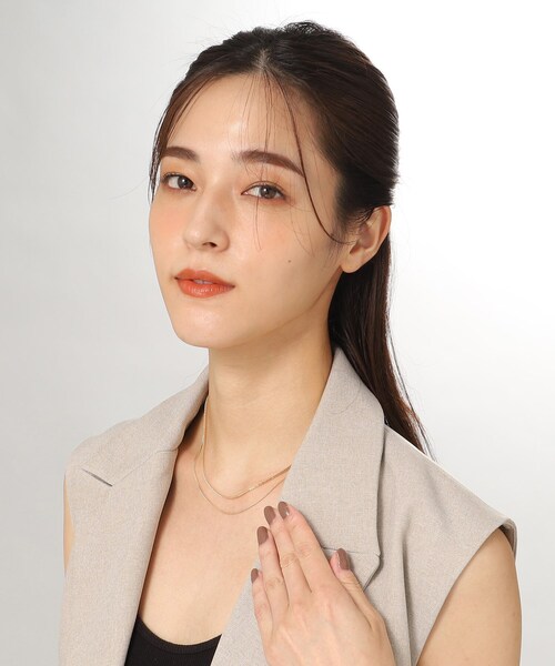 ネックレス K10ライトフランコドレープ ネックレス レディースの画像